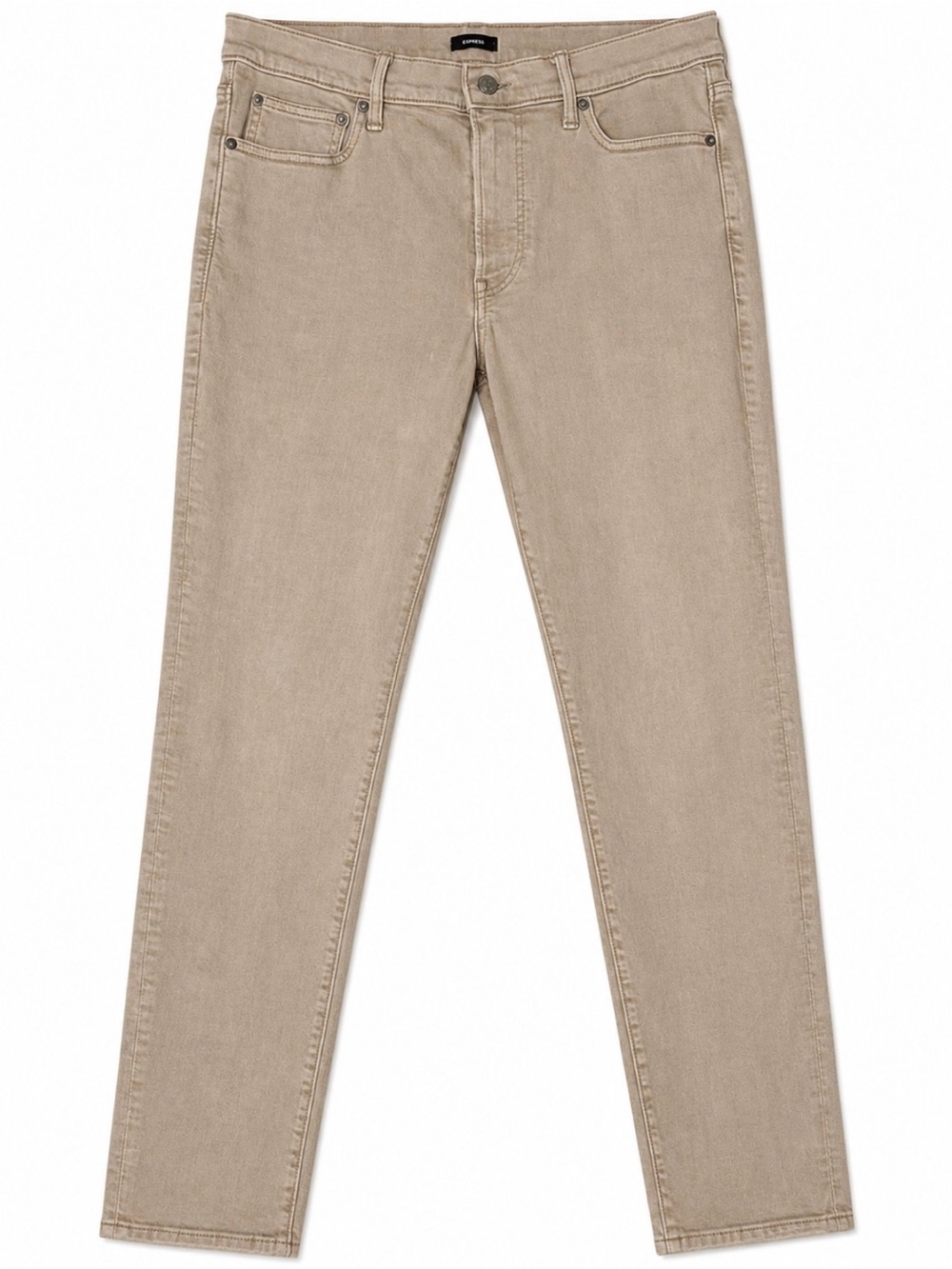 Express Men’s Skinny Hyperstretch Jeans 34x34 Tan Khaki Beige Stretch Denim